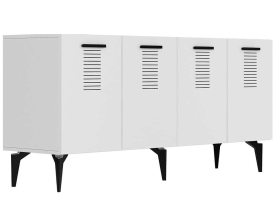 Μπουφές Asimo 475OLV2768 150x40x79cm White Μοριοσανίδα, Μελαμίνη