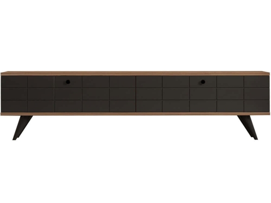 Έπιπλο Τηλεόρασης Alberi 835PUQ4520 160x25x35cm Anthracite-Pine