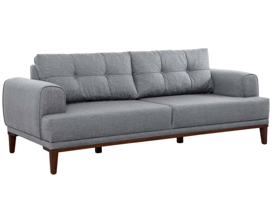 Καναπές Τριθέσιος Vina 867UNQ2207 223x94x82cm Grey-Walnut