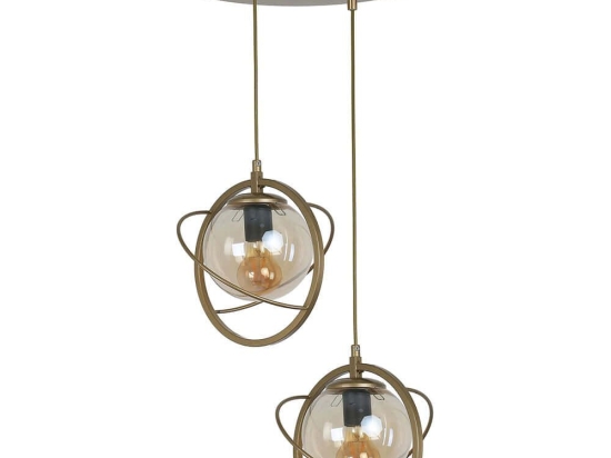 Φωτιστικό Οροφής Nepal 846STL1672 Φ30x70cm 2xE27 40W Gold Opviq