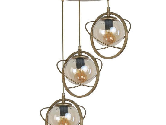 Φωτιστικό Οροφής Nepal 846STL1673 Φ30x70cm 3xE27 40W Gold Opviq