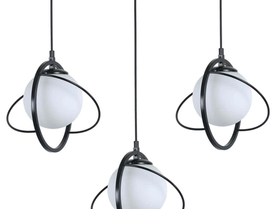 Φωτιστικό Οροφής - Ράγα Nepal 846STL1690 55x25x70cm 3xE27 40W Black-White Opviq