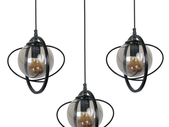 Φωτιστικό Οροφής - Ράγα Nepal 846STL1697 55x25x70cm 3xE27 40W Black Opviq