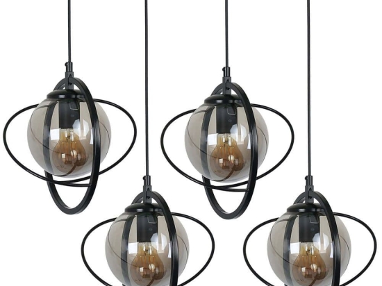 Φωτιστικό Οροφής - Ράγα Nepal 846STL1698 65x25x70cm 4xE27 40W Black Opviq