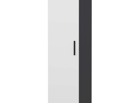 Ντουλάπα Μονόφυλλη Minar Kale 506MNR3606 45x52x210cm Anthracite-White Μονόφυλλη