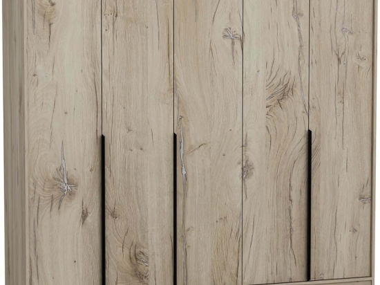 Ντουλάπα Πεντάφυλλη Lara 506MNR3734 229x60x210cm Walnut Πεντάφυλλη