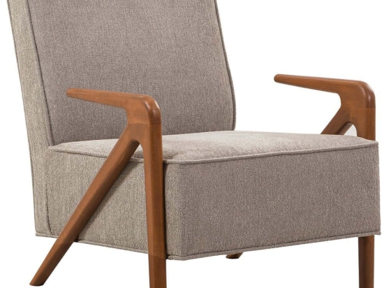 Πολυθρόνα Larus Wood 867UNQ1088 70x86x90cm Walnut-Grey