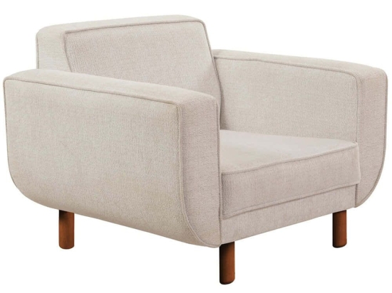 Πολυθρόνα Larus 867UNQ1094 103x92x81cm Walnut-Cream
