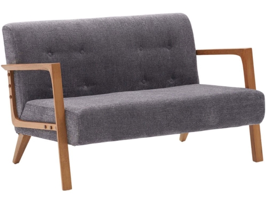 Καναπές Διθέσιος Kemer Chenille 825BLC2944 114x85x80cm Grey