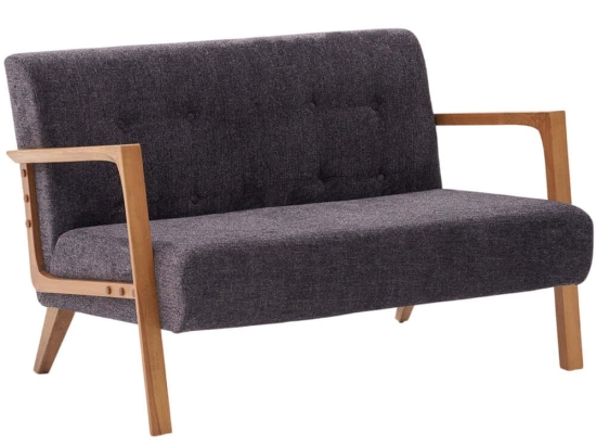 Καναπές Διθέσιος Kemer Chenille 825BLC2945 114x85x80cm Anthracite