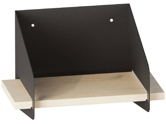 Ράφι Τοίχου Short Arm 491CRT1301 30x19x20cm Black