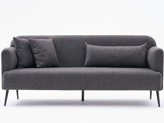 Καναπές Τριθέσιος Revos 825BLC2957 200x100x80cm Anthracite