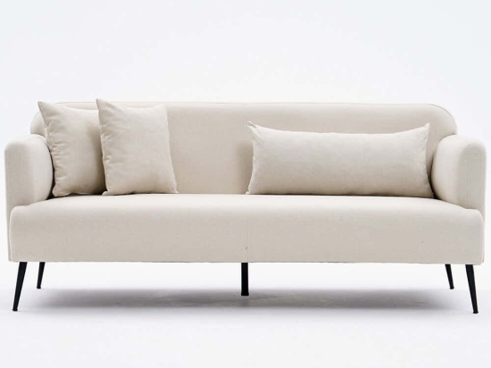 Καναπές Τριθέσιος Revos 825BLC2960 200x100x80cm Cream