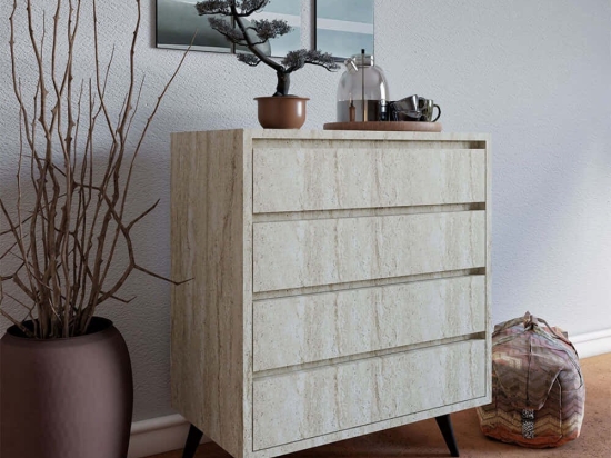Συρταριέρα Suvera 811MDD3438 70x40x86cm Travertine Beige