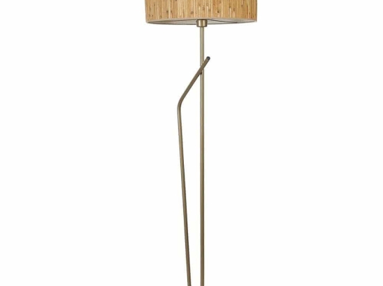 Φωτιστικό Δαπέδου Alfa 534LUN4457 Φ45x155 cm E27 40W Natural-Gold Opviq