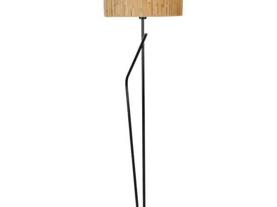 Φωτιστικό Δαπέδου Alfa 534LUN4473 Φ45x155 cm E27 40W Natural-Black Opviq