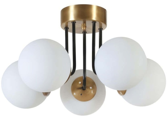 Φωτιστικό Οροφής - Πλαφονιέρα Pablo 846STL5147 Φ45x30cm 5xE27 40W Multi-White Opviq