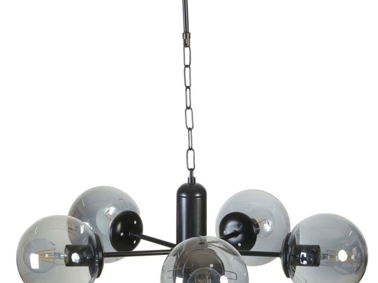 Φωτιστικό Οροφής Bankok 846STL5184 Φ45x70cm 5xE27 40W Black Opviq