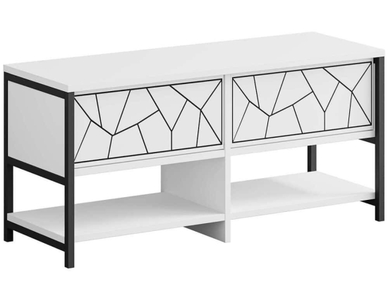 Παπουτσοθήκη Inola 855DTE5177 105x37x47cm White Μοριοσανίδα, Μέταλλο
