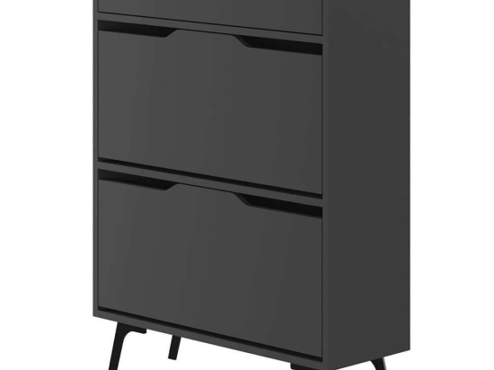 Παπουτσοθήκη Astat 855DTE5185 81,6x29,5x110cm Anthracite Μοριοσανίδα, Μελαμίνη
