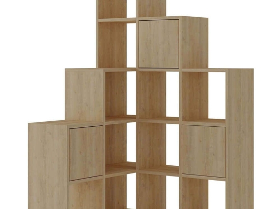 Βιβλιοθήκη Paleo 855DTE3783 150,8x28x150,8cm Oak