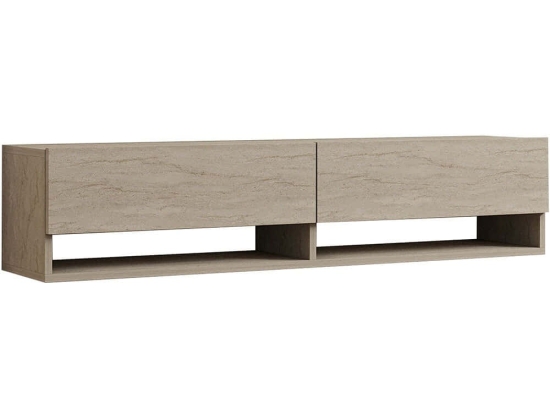 Έπιπλο Τηλεόρασης Επιτοίχιο Arges 495SSE1628 141x30x31cm Travertine Beige