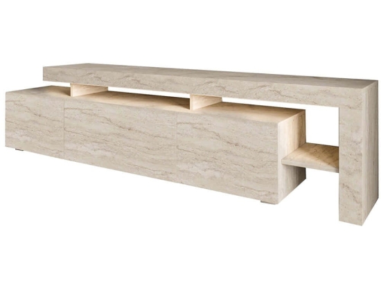 Έπιπλο Τηλεόρασης Με Φως Led Beliz 382NRC2508 192x37x53cm Travertine Beige