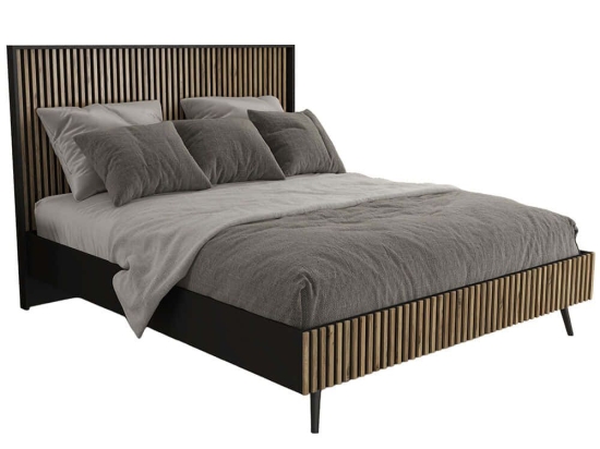 Κρεβάτι 787CDL1406 169x205x120cm Pine-Black Διπλό