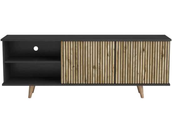 Έπιπλο Τηλεόρασης 787CDL1822 180x35x64cm Pine-Black