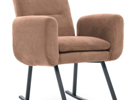 Πολυθρόνα Κουνιστή Kono 859FTN1757 52x86x99cm Light Brown