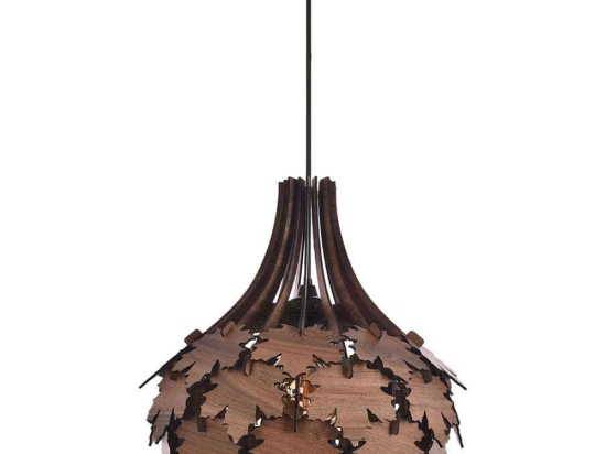 Φωτιστικό Οροφής 687HMY2336 Φ38x71cm 1xE27 40W Brown Opviq