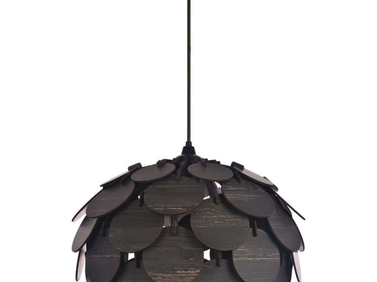 Φωτιστικό Οροφής 687HMY2338 Φ40x67cm 1xE27 40W Black Opviq