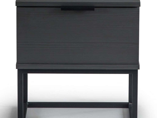 Κομοδίνο 304THD1202 45x40x53cm Anthracite-Black