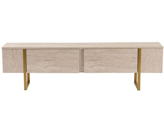 Έπιπλο Τηλεόρασης Serenity 241NRD1308 180x29,5x50cm Travertine Beige-Gold