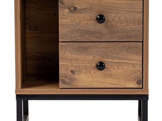 Κομοδίνο Glimmer 241NRD1413 45,2x29,5x50cm Pine-Black