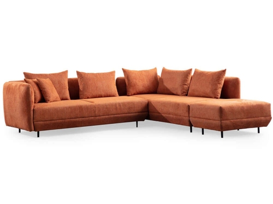 Καναπές Γωνιακός Floransa 560ARE1248 310x265x76cm Orange