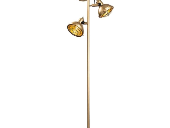 Φωτιστικό Δαπέδου Spoly 521SHN1535 37x37x162cm 3xE14 40W Gold Opviq