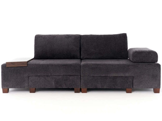 Καναπές - Κρεβάτι Τριθέσιος Perenna Chenille 825BLC4308 233x93x83cm Anthracite