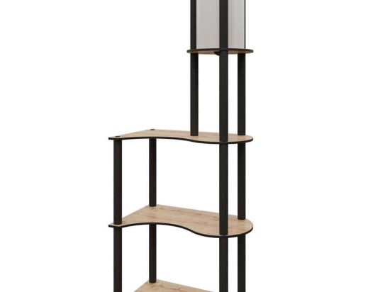 Φωτιστικό Δαπέδου Με Ραφάκια 666PTR1121 50x30x140cm 1xE27 40W Oak Opviq