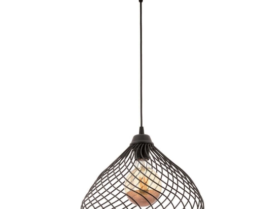 Φωτιστικό Οροφής Mongo 390FLH2306 Φ26x60cm 1xE27 40W Black Opviq