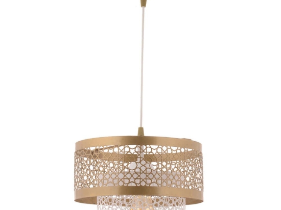 Φωτιστικό Οροφής Harold 390FLH2326 26x60cm 1xE27 40W White-Gold Opviq