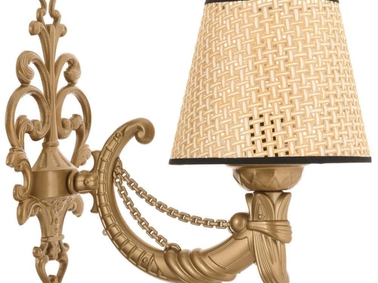 Φωτιστικό Τοίχου - Απλίκα Gloria Coral 390FLH2344 26x24cm 1xE27 40W Natural-Gold Opviq