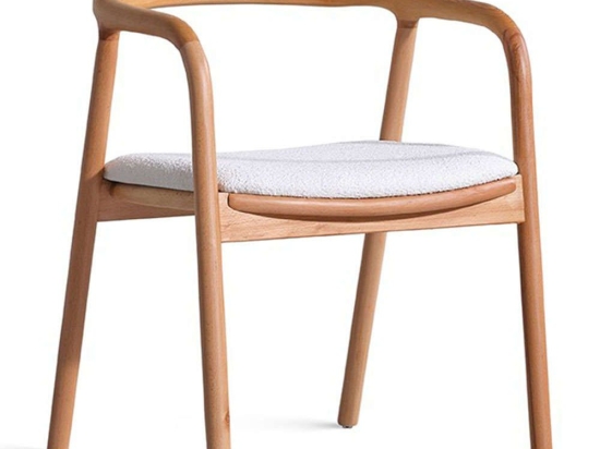 Πολυθρόνα Alessa Teddy 117FRF1303 54x68x76cm Natural-Cream Ξύλο,Ύφασμα