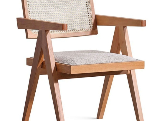 Πολυθρόνα Carina Teddy 117FRF1306 51x52x76cm Natural-Cream Ξύλο,Ύφασμα