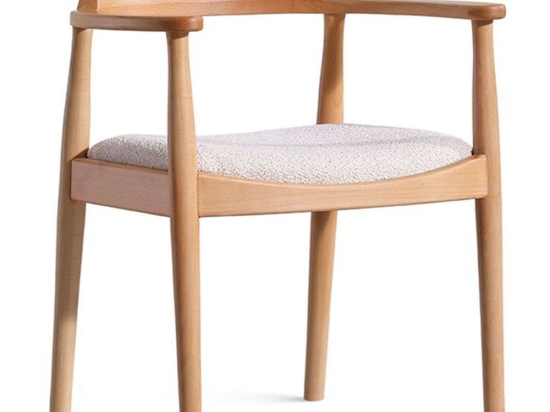 Πολυθρόνα Roma Teddy 117FRF1310 62x44x80cm Natural-Cream Ξύλο,Ύφασμα