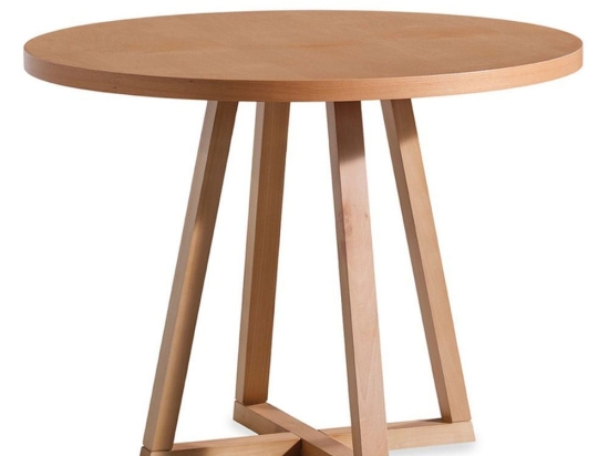 Τραπέζι Puffy 117FRF1407 Φ100x75cm Natural Mdf,Ξύλο