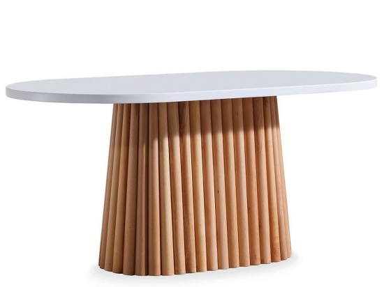 Τραπέζι Soho 117FRF1409 170x90x75cm Natural-White Mdf,Ξύλο