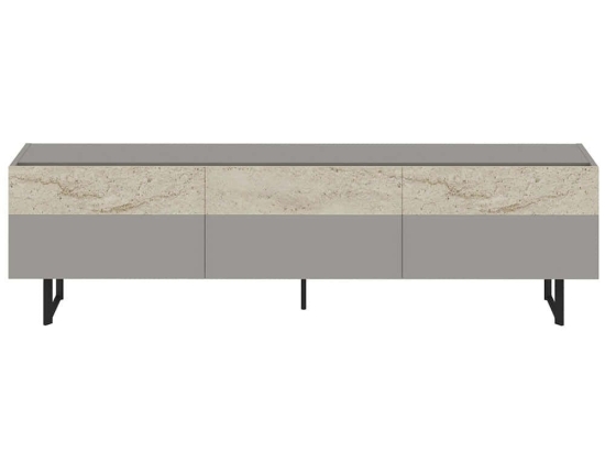 Έπιπλο Τηλεόρασης Sign 382NRC2513 180x37x49cm Grey-Travertine Beige
