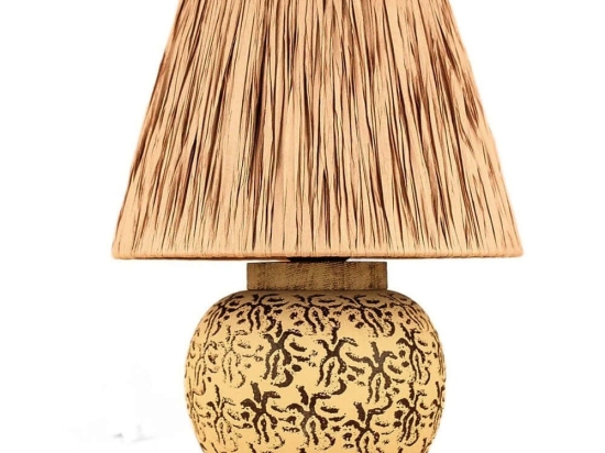 Φωτιστικό Επιτραπέζιο 687HMY2343 Φ25x35cm 1xE27 40W Beige Opviq
