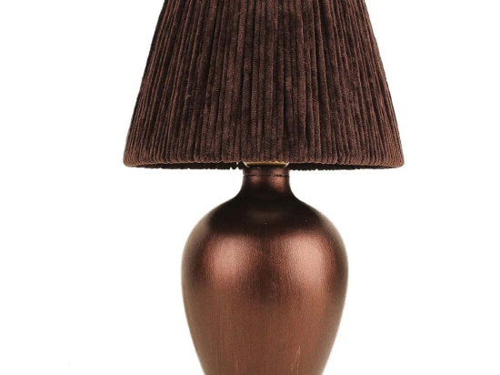 Φωτιστικό Επιτραπέζιο Βελούδο 687HMY2365 Φ25x45cm 1xE27 40W Brown Opviq